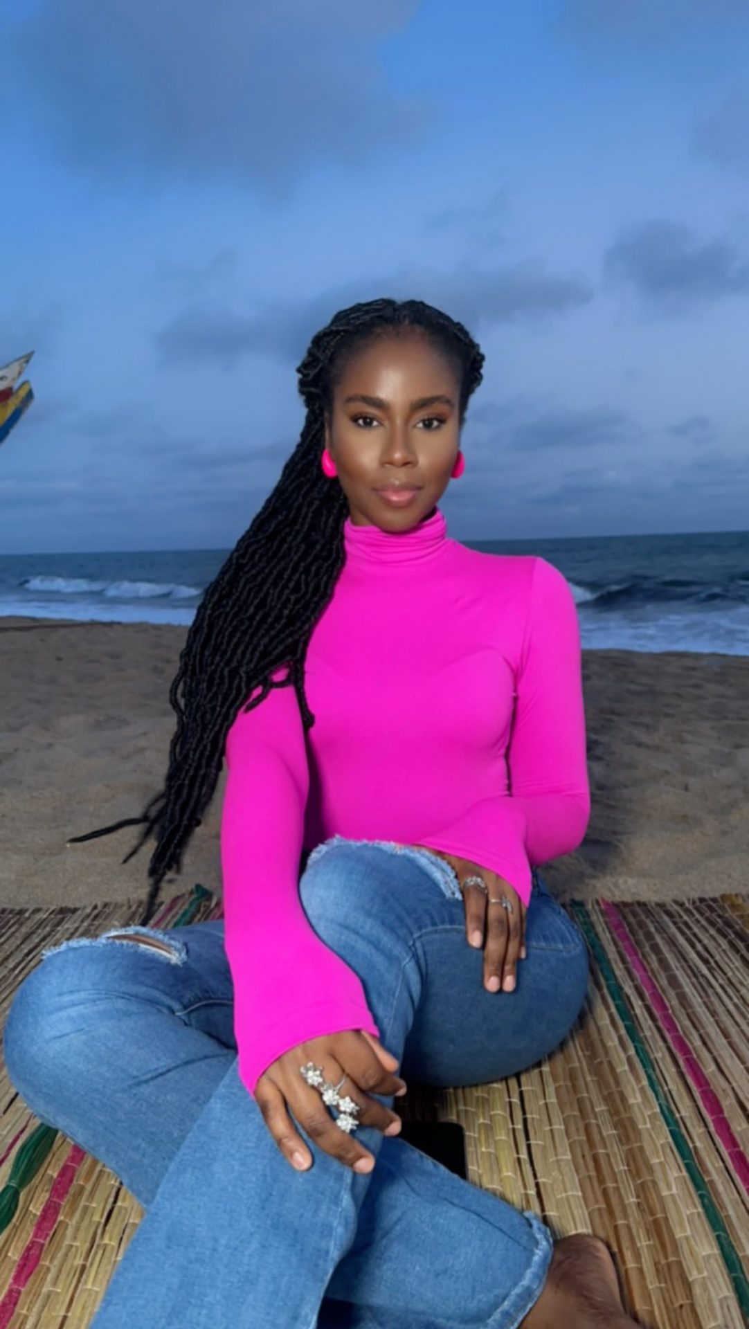 Singer Mz Vee Looks cute in pink